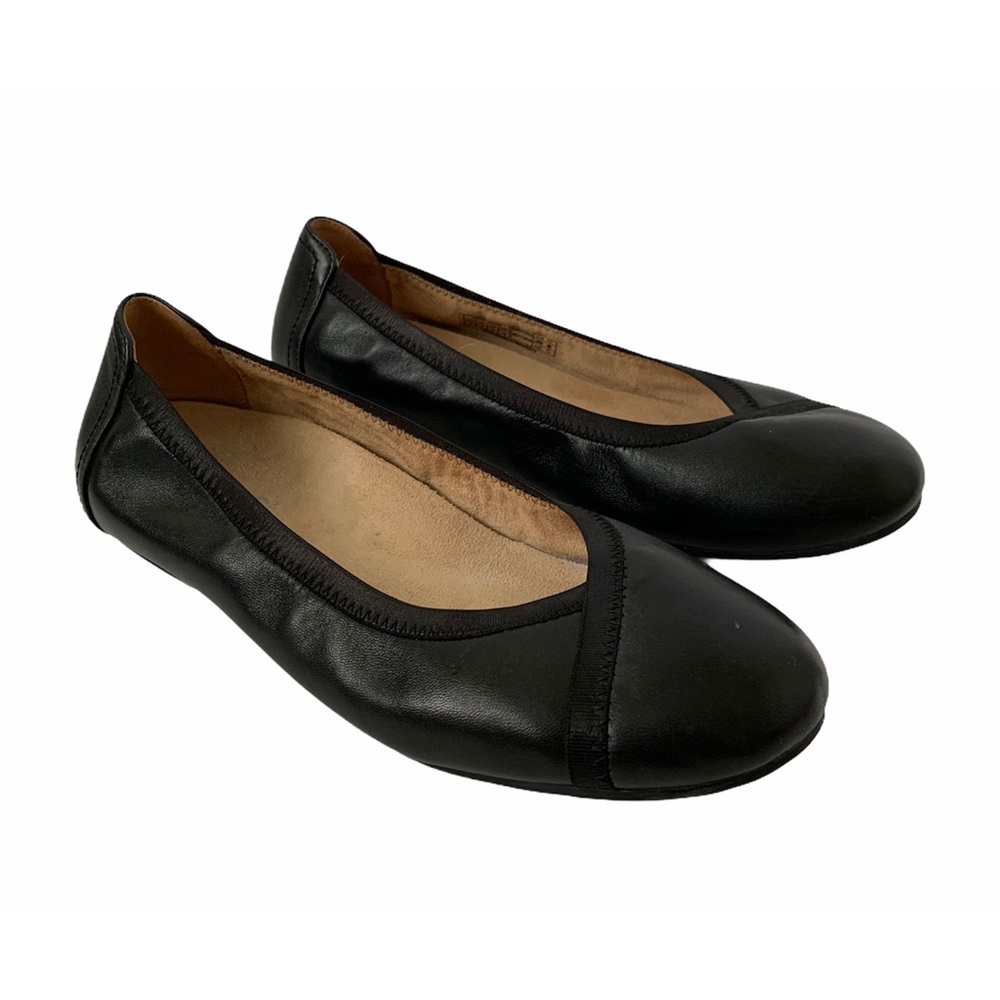 Vionic Caroll Ballet Flat Black Leather Slip On